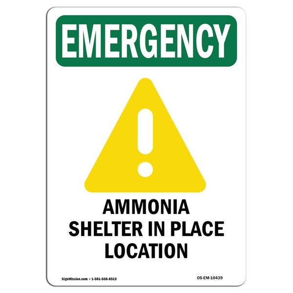 Signmission OSHA EMERGENCY, 7" Height, Decal, Portrait, OS-EM-D-57-V-10439 OS-EM-D-57-V-10439 - main